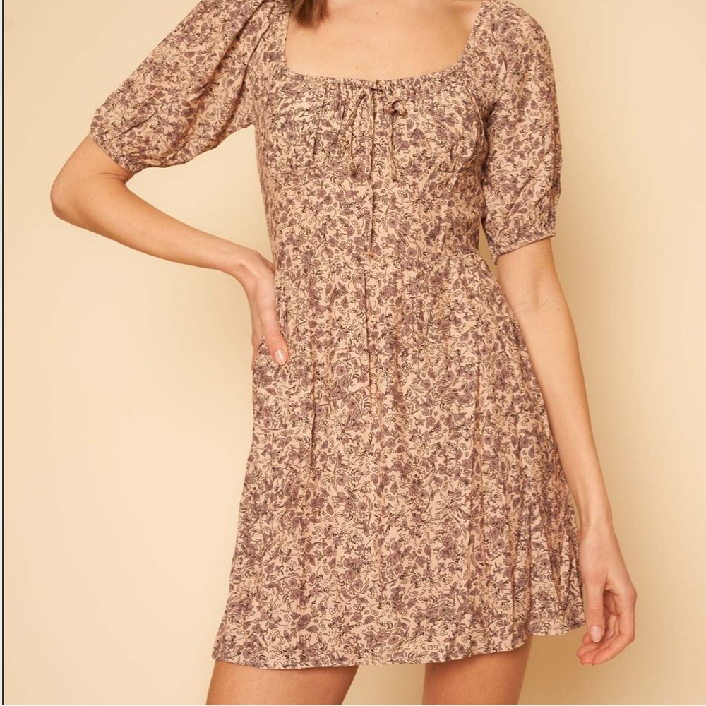 Whimsy and Row Floral Puff Sleeve Dress